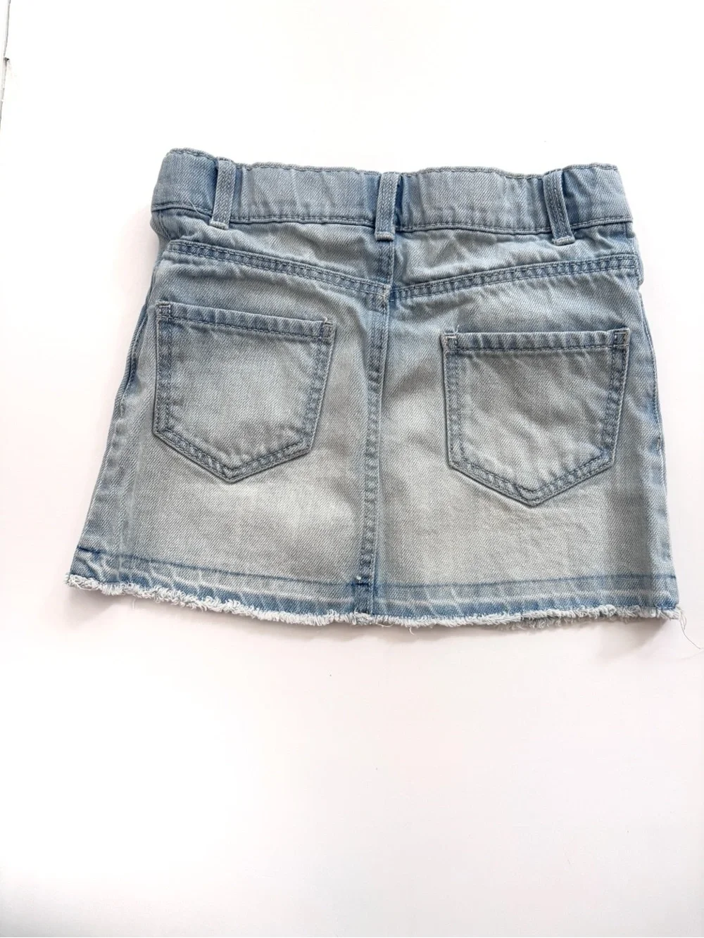 OshKosh B'gosh Denim Skirt & Carter’s Light Blue Floral 'Aloha' Tank Size 5